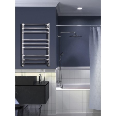 Electric towel Indigo Brace Lux, 700x400 mm, timer, hidden installation, chrome-4