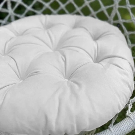 Pillow for swing "Tina", diameter 60 cm, white color-3