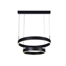 Светильник светодиодный подвесной с пультом управления Ambrella light, Original, FA6612, LED, 85 Вт, 6375Lum, 3000-6400К, цвет чёрный, белый матовый