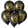Latex ball 12 "Atmospheric", pastel, set of 50 pcs., Black color