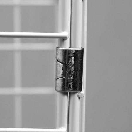 The basket-drill is folding, on wheels, 1 shelf, 60 × 40 × 80 cm, white color-6