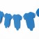 Garland "gender", blue color