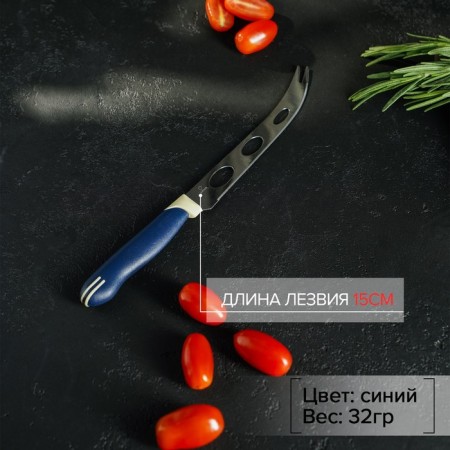The cheese knife "Straip", blade 15 cm, blue-1