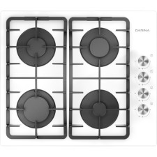 Варочная поверхность Darina 1T1 BGC 341 12 W, газовая, 4 конфорки, белая