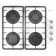 Hon surface Darina 1T1 BGC 341 12 W, gas, 4 burners, white