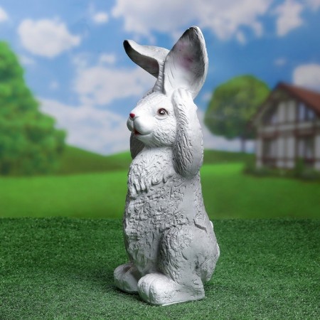 Garden Figure "The Hare Eared" 18x18x42cm Gray-5