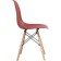 Plastic chair EAMES Massive Buk/Metal/Plastic, natural/burgundy 46x52x83 cm