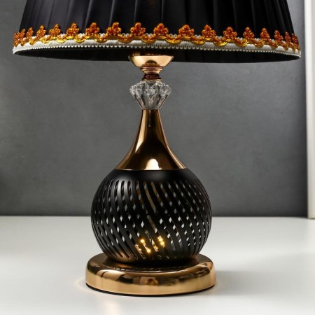 Table lamp 16434/1BK E27 40W black and gold 27.5x27.5x42 cm Risalux-4