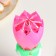 Candle for the cake musical "Tulip", spinning, pink, 14.5 × 6 cm