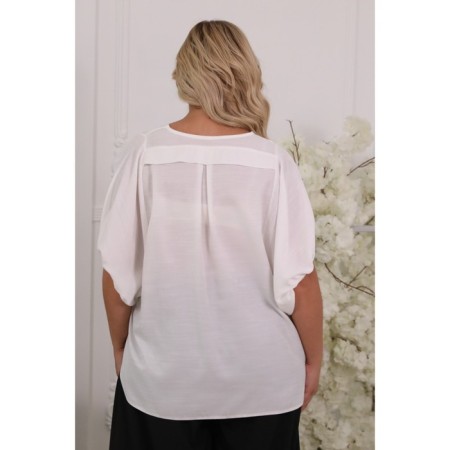 Female blouse, size 48, white color-5