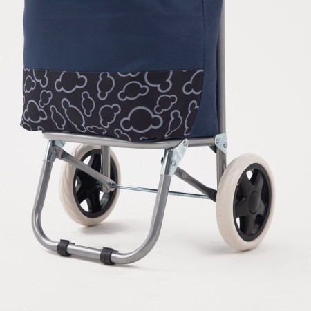Household bag on a cart on a cord, the color is blue-3