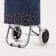 Household bag on a cart on a cord, the color is blue