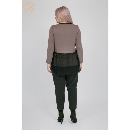Women's tunic, size 56, brown color-4