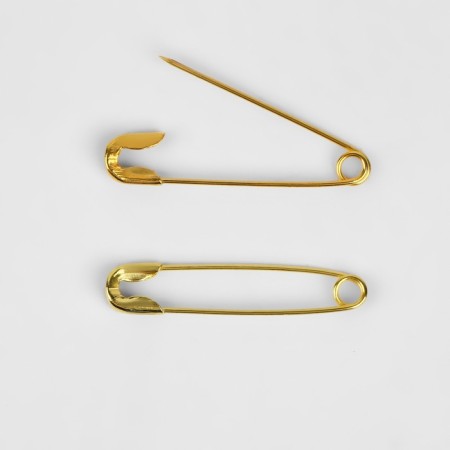 English pins, 22 mm, 50 pcs, gold color-1