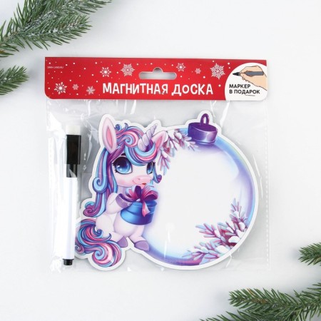 Magnetic board for entries with the Flomaster "Christmas Ball", 14.5 x 14.5 cm-8