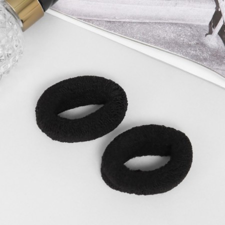 Hair elastic band "Mahrushka Sport" (set 2 pcs) elites classic wide, 5.5 cm, black-1