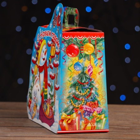 Gift box "Snowman with a gift" 16 x 10 x 18 cm-2