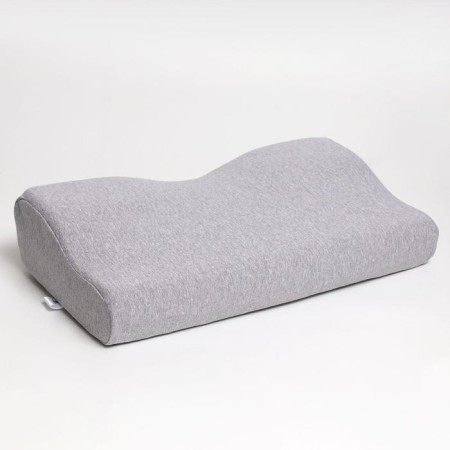 Orthopedic pillow NT PS-03, with a memory effect and a recess under the shoulder, 61.5x34 cm, rollers 13/8 cm-12