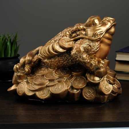 Piggy bank "Frog on coins" 25x35cm-1