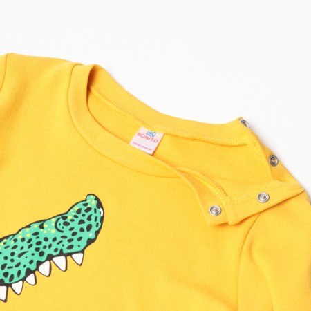 Longslit for the boy, the color is dark yellow, height 98 cm-1