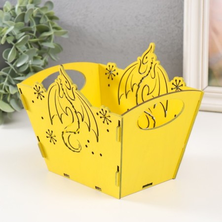 Basket-jacket "Dragon" yellow 18x12x14.5 cm (set of 5 parts)-2