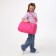 Sports bag with lightning, external pocket, pink color