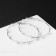 Bus-rings, ball 6, d = 7 cm white color in silver