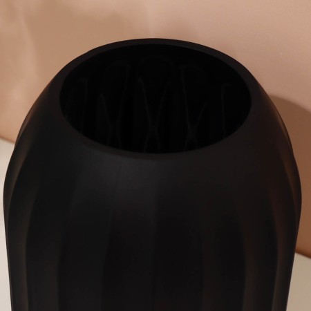Vase for flowers "Delion" from black glass 22 x 16 x 16 cm-5