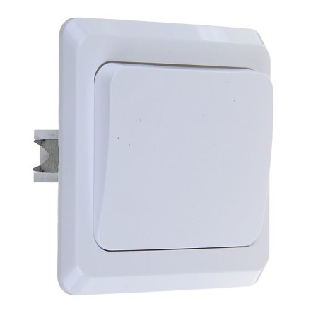 SE switch SE "Etude", 10 A, 1 key, IP20, hidden, white, BC10-001b
