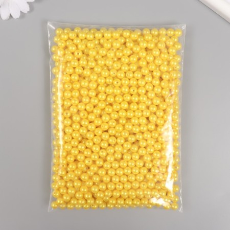 Set of beads "pearls" d 8 mm, 250 gr, yellow-2