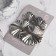 Earrings Metal "Atmosphere" compressed flowers, color silver