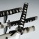 Suv. Product Katana 3V1 on a stand, scabbard wood, white smoke gloss 51/77/104cm