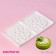 Form for mousse desserts and baking double shares "Coral", silicone, 30 × 17.5 cm, white color