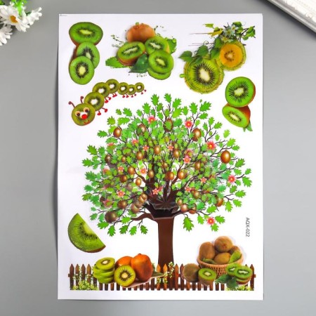 Plastic sticker multi -layer "crop" mix 44x25 cm-2