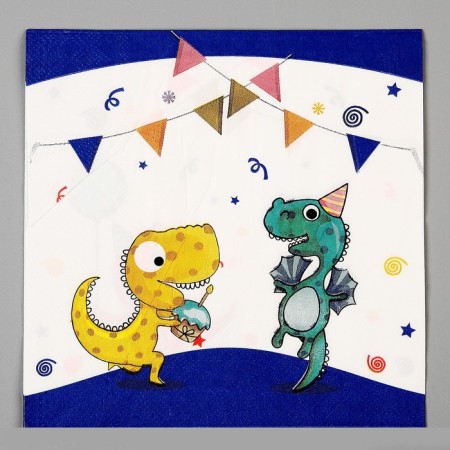 Paper Napkins "Happy Dinosaurians", in a set of 20 pcs.-2