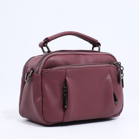 Bag Cross-Bodi with a zipper, pink color-2