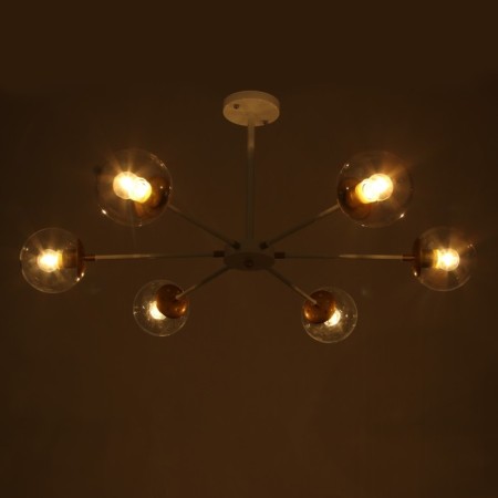 Causte "Dallas" 6x40W E27 White-zoloto 83x83x35 cm Bayerlux-2