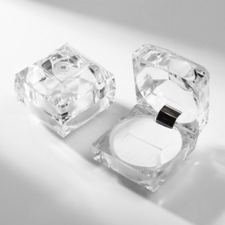 Case plastic under the ring "Diamond", 3.5 × 3.8, white insert-2