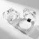 Case plastic under the ring "Diamond", 3.5 × 3.8, white insert