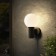 Street lamp with a glass ceiling Elektrostandard, Sfera, 170x120x219 mm, E14, Black color
