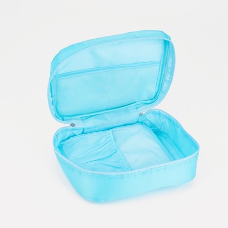 Cosmetic bag with lightning, blue color-2