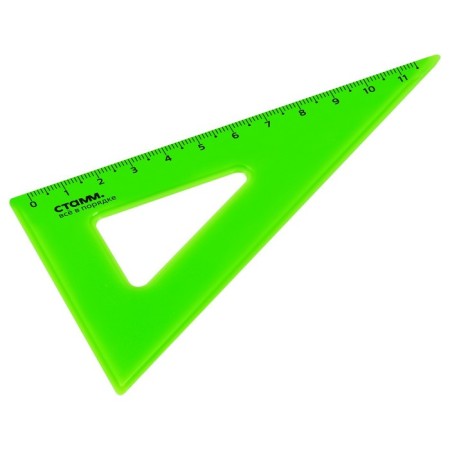 Triangle 30*/11 cm Istanm, plastic, transparent, neon colors, mix-3