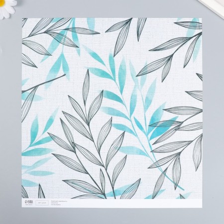 Scrapbooking paper "Elegant branches" density 180 g 30.5x32 cm-1