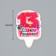 Candle for cake the number "Happy birthday" "13" Pink, 6.5 cm