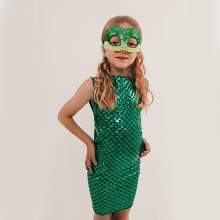 New Year! Carnival costume "sparkling snake", dress, gloves, mask, height 104-110 cm-6