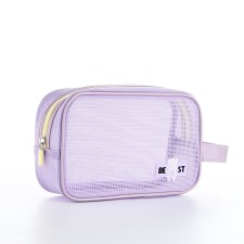 Cosmetic bag Dor mesh, 22*6.5*14, lightning department, lilac