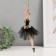 Souvenir Polystone Suspension "Ballerina in a black dress - flight" 9x4x21.5 cm