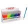 A set of ballpoint pens 150 pieces, 0.7mm, blue rod, color case, in the display
