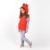 Children's vest, red color, height 104-110 cm