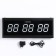 Electronic wall clock "Solomon", 48 x 19 x 3 cm, green numbers 7.5 x 4 cm
